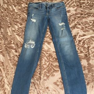 Blue Hollister skinny jeans